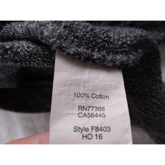 Madewell Women Size XS Oversized Hoodie Sweatshirt Cropped 3/4 Sleeve Gray - Picture 10 of 10